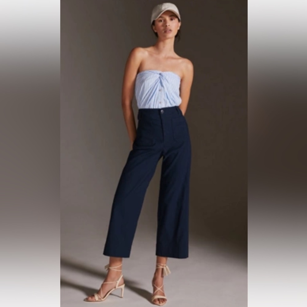 THE COLETTE CROPPED WIDE-LEG PANTS BY MAEVE